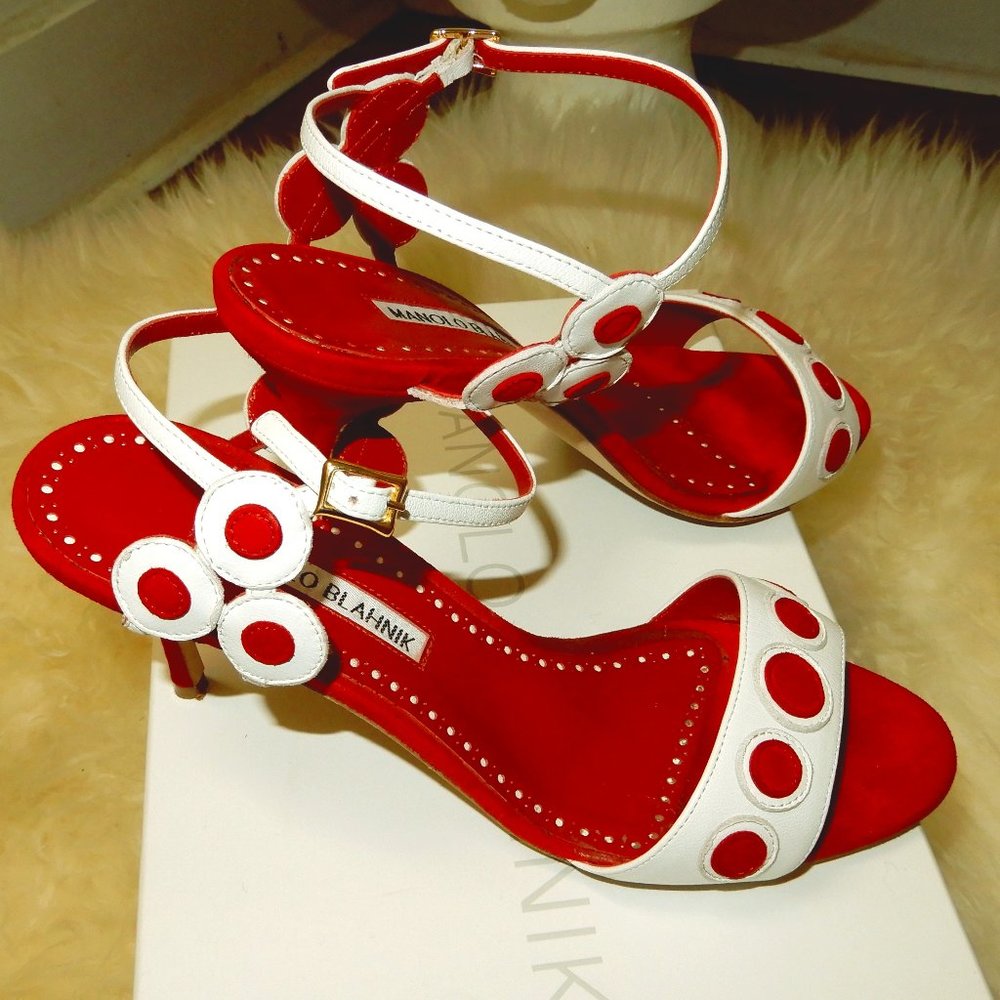 MANOLO BLAHNIK 70MM KAKANGA SUEDE SANDAL